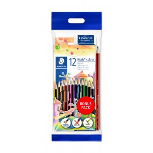 Buntstifte Noris mit Radiergummi und Bleistift - 12 Bleistifte Buntstifte Noris mit Radiergummi und Bleistift - 12 Bleistifte