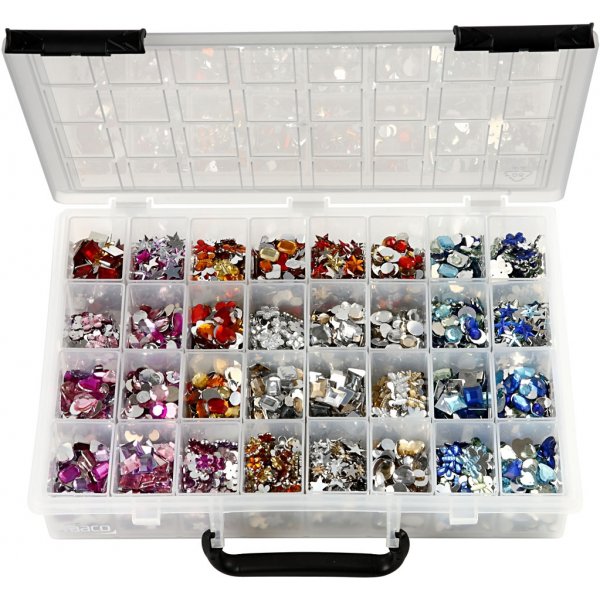 Strasssteine - gemischte Farben - 6-16 mm - 32 x 360 Stk