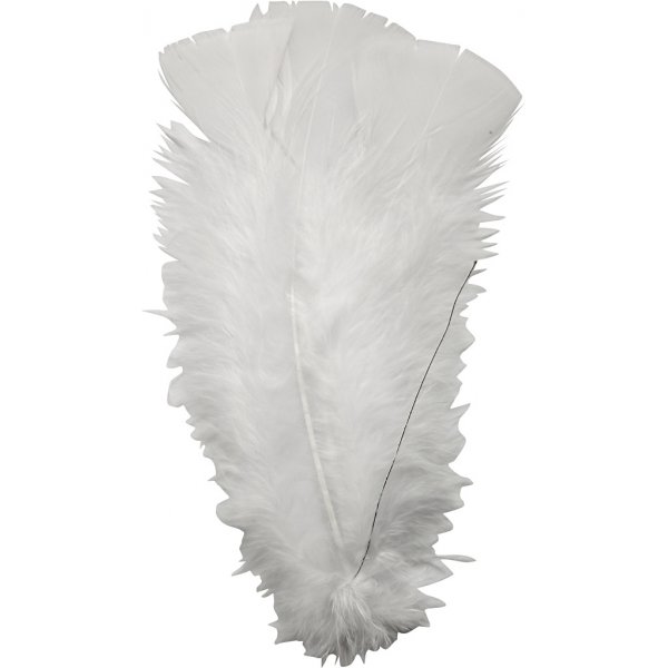 Daunen auf Stahldraht - weiß - 18 x 3 Stk Daunen auf Stahldraht - weiß - 18 x 3 Stk