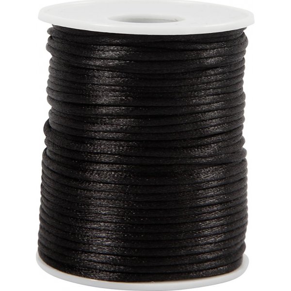 Satinschnur - Schwarz - 50 m