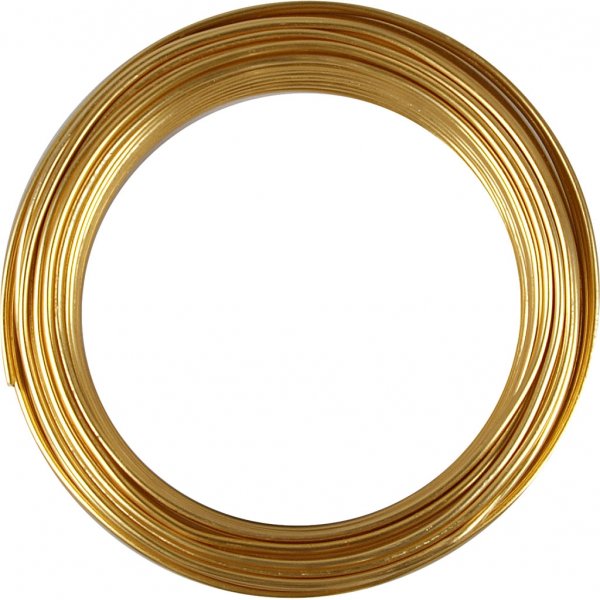 Aluminiumdraht - 3 mm - Gold - 29 m