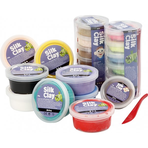 Silk Clay - gemischte Farben - 22 Glser