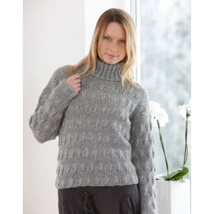 Strickanleitung - Damenpullover mit elastischem Muster Strickanleitung - Damenpullover mit elastischem Muster