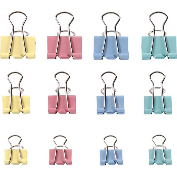 Clips - Pastellfarben - 15/19/25 mm - 30 Stk