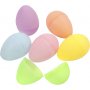 Plastikei - 2-teilig - Pastellfarben - H6 cm - 12 Stk