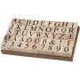 Stempel - Buchstaben und Zahlen - 20 x 20 mm - 45 Stk
