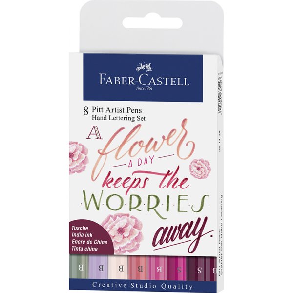 Zeichenstift - Faber-Castell Pitt Artist - Handlettering - 8 Stifte