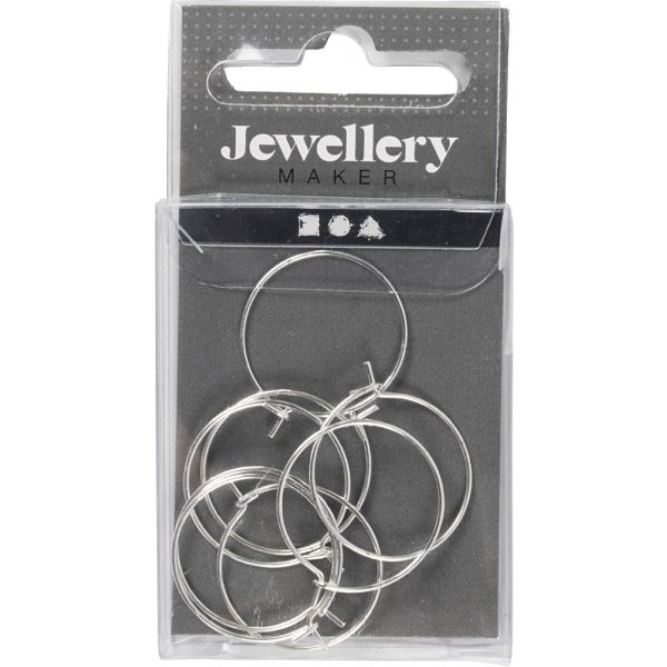 Kreolen - versilbert - 8 Stk