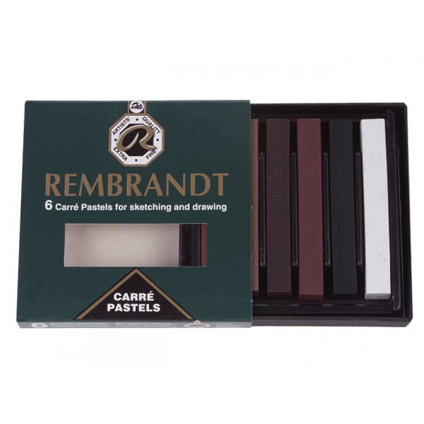 Rembrandt Carr Pastell im Set - Brauntne - 6-tlg