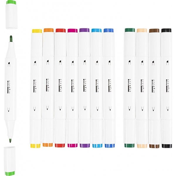 Zeichenstift - Standardfarben - 12 Stk