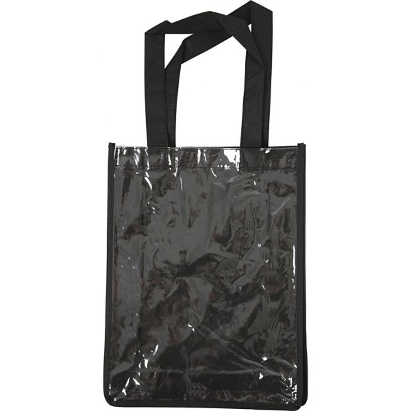 Tasche mit Kunststofffront - schwarz