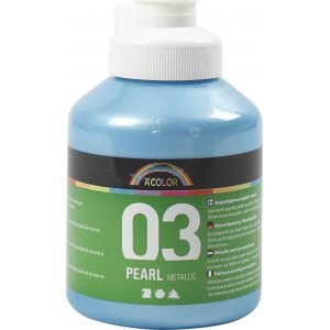 Schulfarbe Acryl - Metallic - Hellblau - Metallic - 500 ml Schulfarbe Acryl - Metallic - Hellblau - Metallic - 500 ml