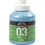 Schulfarbe Acryl - Metallic - Hellblau - Metallic - 500 ml