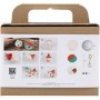 Mini-DIY-Kit Christbaumkugeln - Rote und grne Elfen