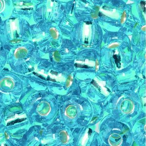 Rocailleperlen ø 5,5 mm - Hellblau 17 g versilbert Rocailleperlen ø 5,5 mm - Hellblau 17 g versilbert