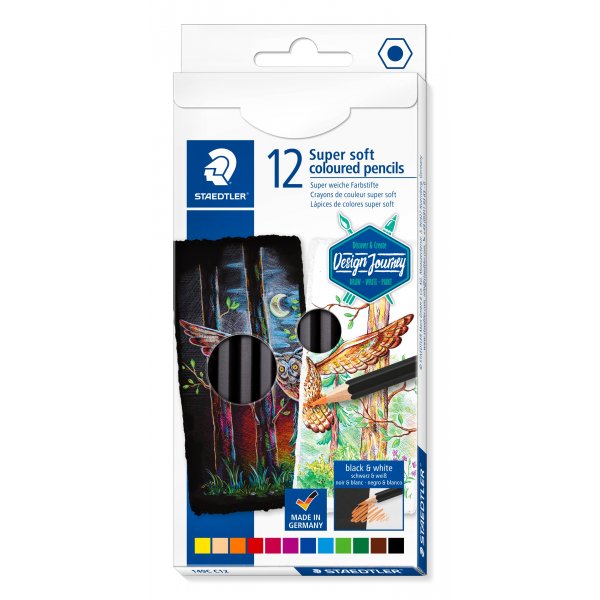 Design Journey Superweiche Buntstifte - 12 Bleistifte