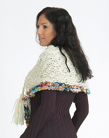 Strickanleitung - Gestrickter Poncho-Schal Strickanleitung - Gestrickter Poncho-Schal