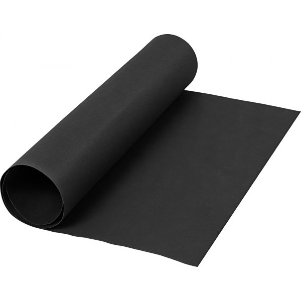 Lederpapier - Schwarz - Uni - 1 m