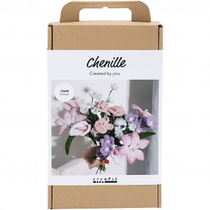 DIY-Pfeifenputzer-Blumen-Set - Pastellfarben