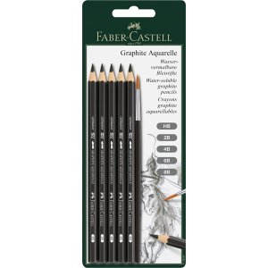 Aquarellstiftset Faber-Castell - 5 Stifte + Pinsel Aquarellstiftset Faber-Castell - 5 Stifte + Pinsel
