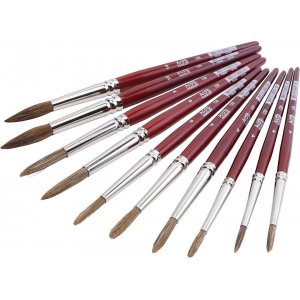 Aquarellpinsel mit Ochsenhaar - 10 Stk Aquarellpinsel mit Ochsenhaar - 10 Stk