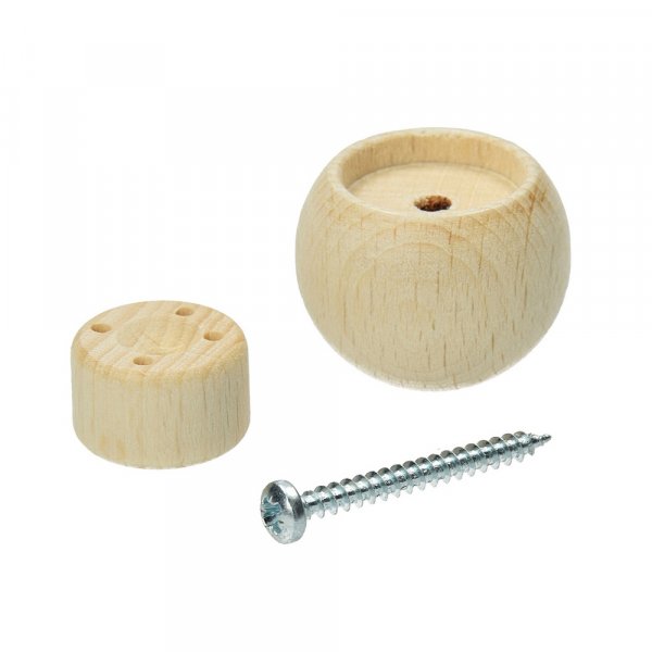 Holzgriff fr 4 Filznadeln - 1 Stk. 3 unmontierte Teile