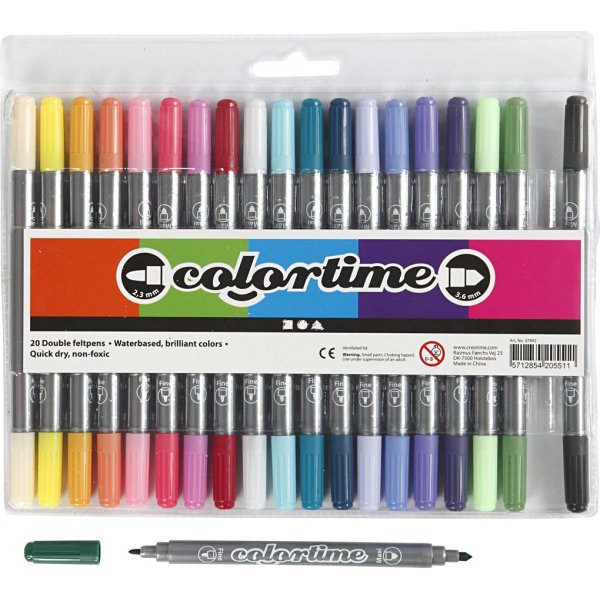 Colortime Doppelmarker - Komplementrfarben - 20 Stk
