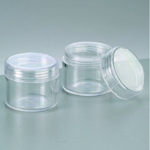 Kunststoffbehälter ø 3,9 cm x 3,3 cm - glasklar rund, Schraubverschluss Kunststoffbehälter ø 3,9 cm x 3,3 cm - glasklar rund, Schraubverschluss