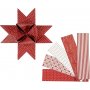Sternstreifen - rot - wei - 18 cm - 40 Streifen