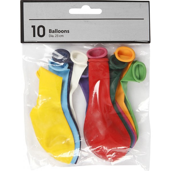 Luftballons - gemischte Farben - 23 cm - 10 Stk