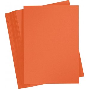 Farbiger Karton - Orange - A4 - 180 g - 100 Blatt Farbiger Karton - Orange - A4 - 180 g - 100 Blatt