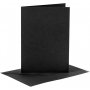 Karten und Umschlge - Schwarz - 11,5 x 16,5 cm - 4 Sets