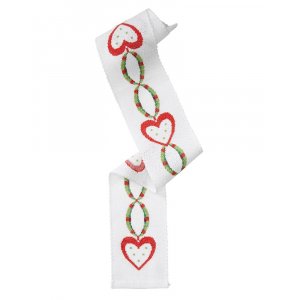 Stickset Partystreifen - Herzgirlande Stickset Partystreifen - Herzgirlande