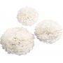 Papierpompons - wei - 3 Stk