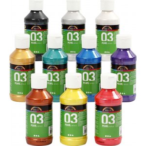 Schulfarbe Acryl - Metallic - Mischfarben - Metallic - 10 x 120 ml Schulfarbe Acryl - Metallic - Mischfarben - Metallic - 10 x 120 ml