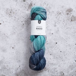 Merino Raggi 100g - Lagunenblau und Lavendel Merino Raggi 100g - Lagunenblau und Lavendel