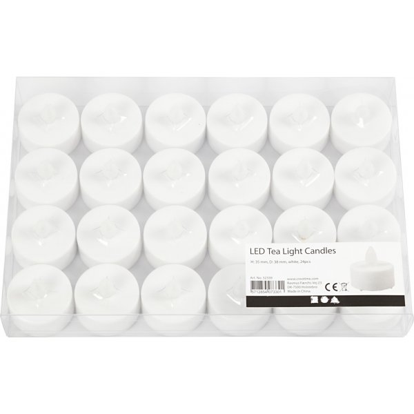 LED-Wrmelicht - wei - 24 Stk