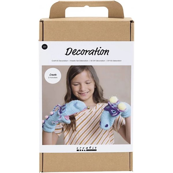 DIY Kit Dekoration, gemischte Farben, Sockenmonster