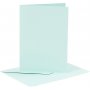 Karten und Umschlge - Hellblau 11,5 x 16,5 cm - 6 Sets