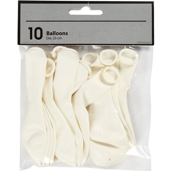 Luftballons - wei - 23 cm - 10 Stk
