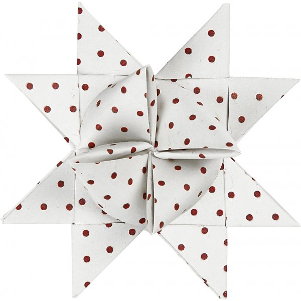 Sternstreifen - rot - wei - 6,5+11,5 cm - 60 Streifen