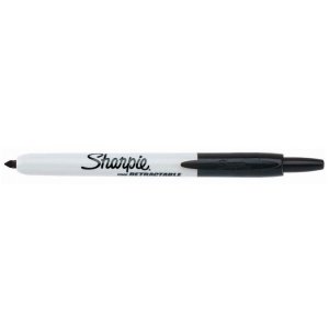 Sharpie einziehbarer Permanentmarker - Schwarz, fein Sharpie einziehbarer Permanentmarker - Schwarz, fein