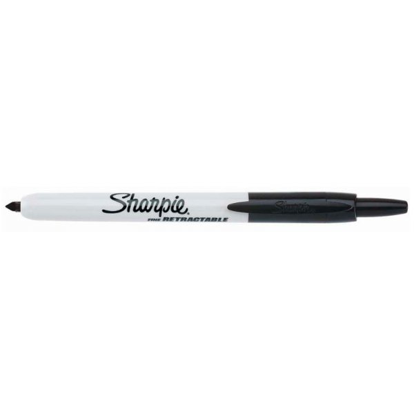 Sharpie einziehbarer Permanentmarker - Schwarz, fein