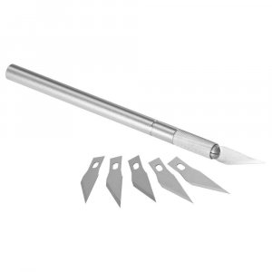 Skalpell aus Aluminium Standard - inkl. 5 Messerklingen Skalpell aus Aluminium Standard - inkl. 5 Messerklingen