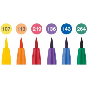 Zeichenstiftset - Faber-Castell - Pitt Artist - 6 Stifte (5F) Zeichenstiftset - Faber-Castell - Pitt Artist - 6 Stifte (5F)