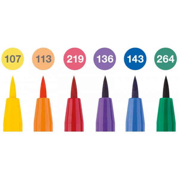 Zeichenstiftset - Faber-Castell - Pitt Artist - 6 Stifte (5F)