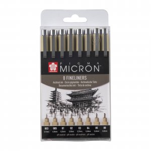 Fineliner Pigma Micron Set - 8 Stifte (003, 005, 01, 02, 03, 04, 05, 08) Fineliner Pigma Micron Set - 8 Stifte (003, 005, 01, 02, 03, 04, 05, 08)