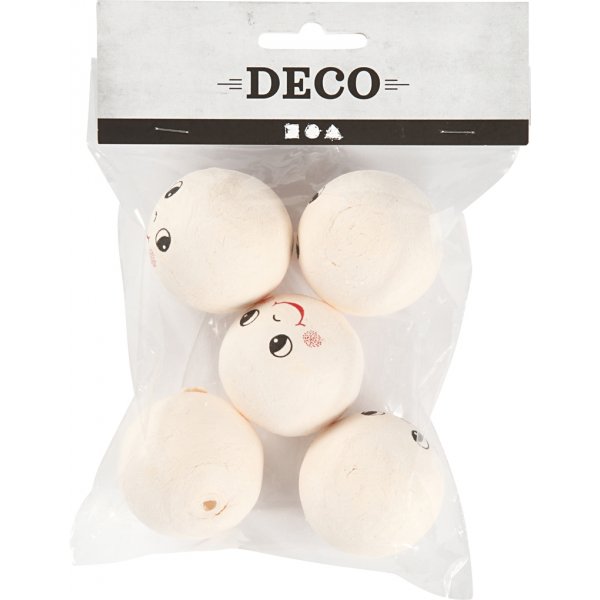 Kpfe - Elfenbein - 40 mm - 5 Stk