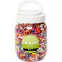 Holzperlen - gemischte Farben und Gren - 400 ml