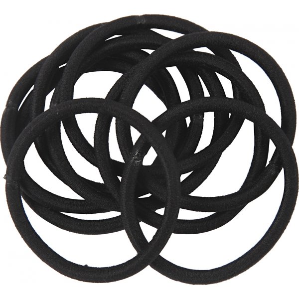 Haargummi - schwarz - 10 Stk